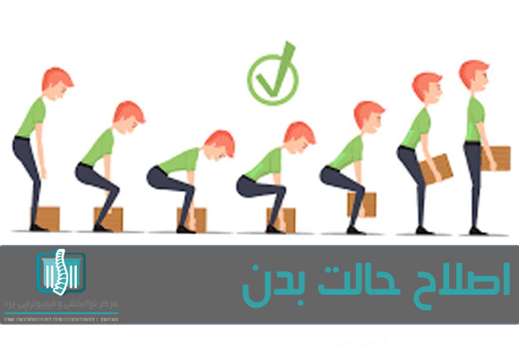 برای حفظ حالت صحیح بدن هنگام بلند کردن اجسام باید کمر را خم نکنید
