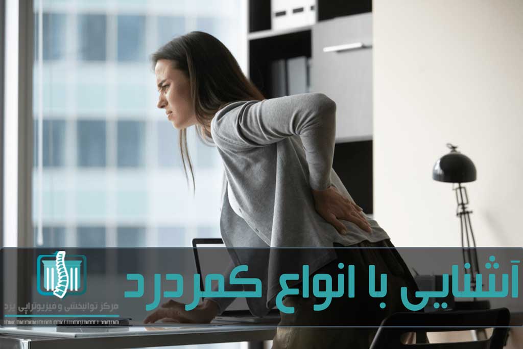 دردهای ناحیه کمر انواع مکانیکی، التهابی، عصبی و شغلی دارند